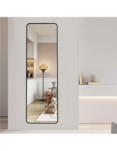Καθρέφτης επιτοίχιος ορθογώνιος Nextdeco μαύρο μεταλλικό πλαίσιο 40x120εκ