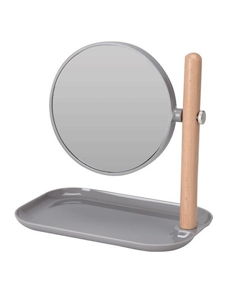 Καθρέφτης μακιγιάζ επιτραπέζιος 22,5x14xY23εκ. γκρι
