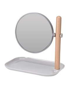 Καθρέφτης μακιγιάζ επιτραπέζιος 22,5x14xY23εκ. εκρού