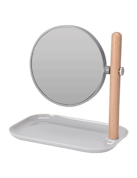 Καθρέφτης μακιγιάζ επιτραπέζιος 22,5x14xY23εκ. εκρού