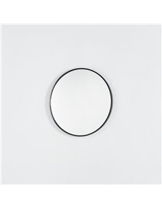 Καθρέφτης επιτοίχιος στρογγυλός Nextdeco μαύρο μεταλλικό πλαίσιο Ø50εκ.