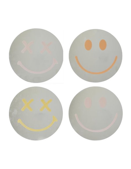 Καθρέφτης μικρός Smiley Face γυάλινος 25x25εκ.