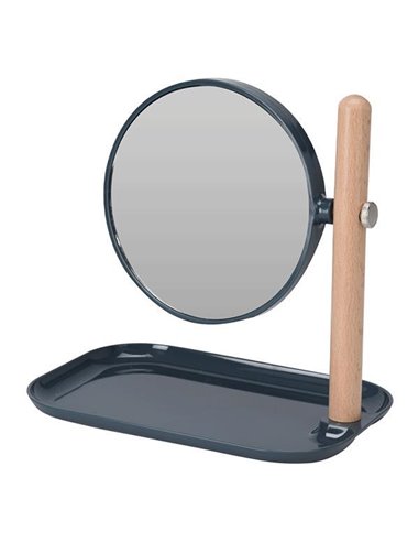 Καθρέφτης μακιγιάζ επιτραπέζιος 22,5x14xY23εκ. μπλε