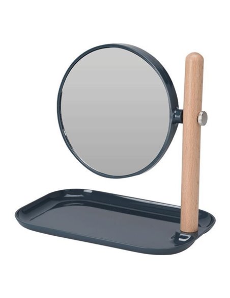 Καθρέφτης μακιγιάζ επιτραπέζιος 22,5x14xY23εκ. μπλε