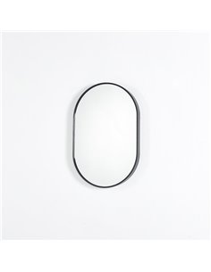 Καθρέφτης επιτοίχιος οβαλ Nextdeco μαύρο μεταλλικό πλαίσιο 40x60εκ.