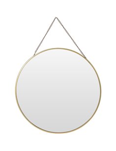 Καθρέφτης τοίχου στρογγυλός μεταλλικός χρυσός Ø29,5εκ.