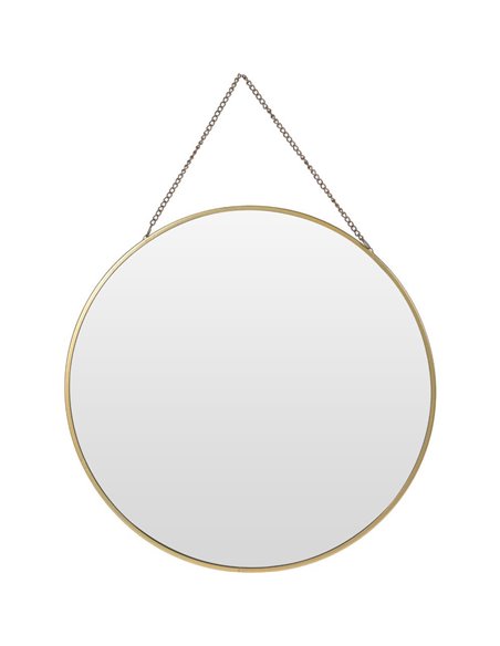 Καθρέφτης τοίχου στρογγυλός μεταλλικός χρυσός Ø29,5εκ.