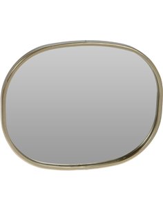 Καθρέφτης μεταλλικός επιτοίχιος Nextdeco χρυσός Υ20x25x1.2εκ.