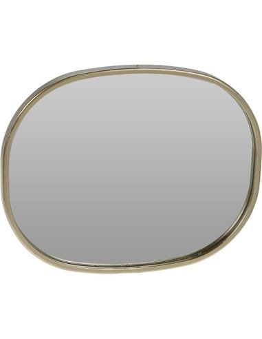 Καθρέφτης μεταλλικός επιτοίχιος Nextdeco χρυσός Υ20x25x1.2εκ.