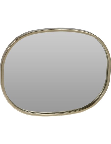 Καθρέφτης μεταλλικός επιτοίχιος Nextdeco χρυσός Υ20x25x1.2εκ.