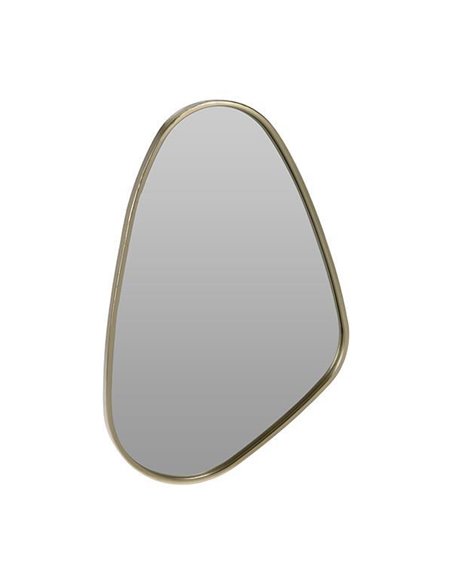 Καθρέφτης μεταλλικός, επιτοίχιος Υ40x28εκ, χρυσός