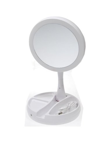 Καθρέφτης διπλός μεγεθυντικός με φώς Ø15,5εκ.