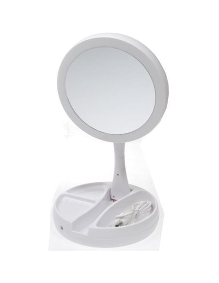 Καθρέφτης διπλός μεγεθυντικός με φώς Ø15,5εκ.