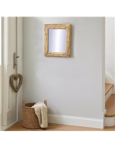 Καθρέφτης ορθογώνιος Nextdeco ανακυκλωμένο ξύλο teak Υ40xM31xΠ3εκ