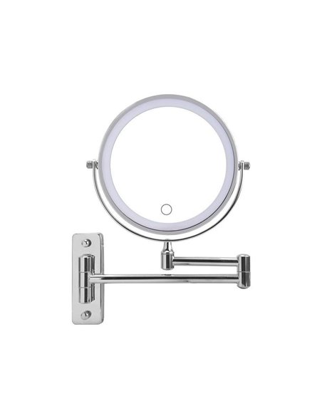 Καθρέφτης διπλής όψης LED φωτισμός Ø17,5εκ.