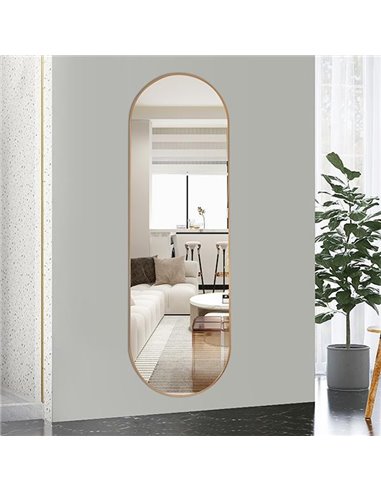 Καθρέφτης επιτοίχιος Nextdeco χρυσό μεταλλικό πλαίσιο 40x150εκ