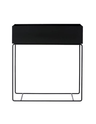 Κασπώ - ράφι με μεταλλική βάση μαύρο Y60x60x25εκ.