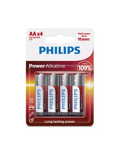 Philips LR6P4B.GRS Power Alkaline Αλκαλικές μπαταρίες υψηλής απόδοσης 4 τμχ AA