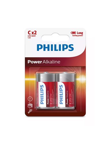 Philips LR14P2B.GRS Αλκαλικές μπαταρίες υψηλής απόδοσης 2 τμχ C