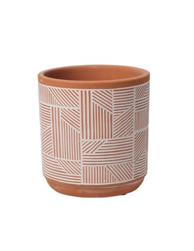 Κασπώ-γλάστρα, κεραμική "Texture" Ø11xΥ11,5εκ.