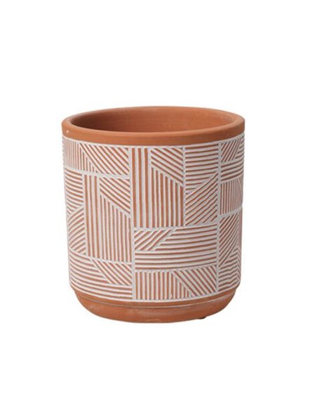 Κασπώ-γλάστρα, κεραμική "Texture" Ø11xΥ11,5εκ.