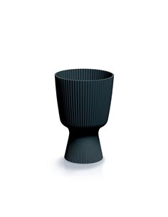 Γλάστρα - κασπώ Milly Round ανθρακί Y21,5 x Φ14,6εκ.