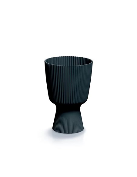 Γλάστρα - κασπώ Milly Round ανθρακί Y21,5 x Φ14,6εκ.