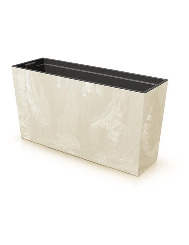 Ζαρντινιέρα εκρού beton effect Y40,6x77x23,5εκ.