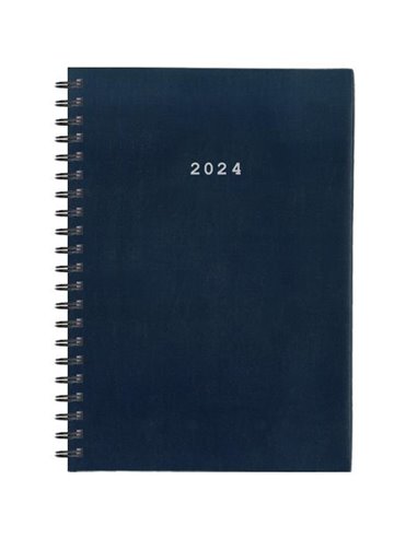 Next ημερολόγιο 2024 basic ημερήσιο σπιράλ μπλε 14x21εκ.