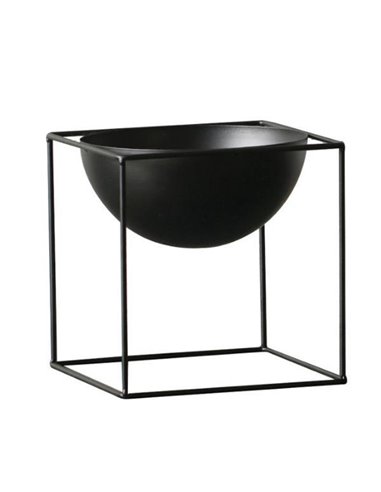 Κασπώ - μεταλλική βάση για γλάστρες στρογγ. μαύρη Y40xØ27εκ.