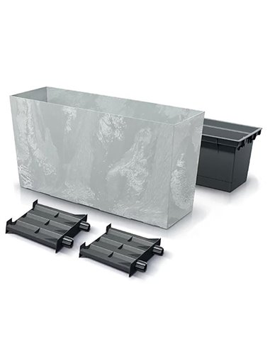 Ζαρντινιέρα γκρι beton effect Y40,6x77x23,5εκ.