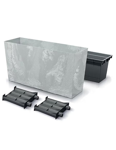 Ζαρντινιέρα γκρι beton effect Y40,6x77x23,5εκ.