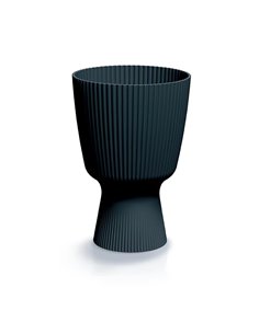 Γλάστρα - κασπώ Milly Round ανθρακί Y27,7 x Φ18,8εκ.