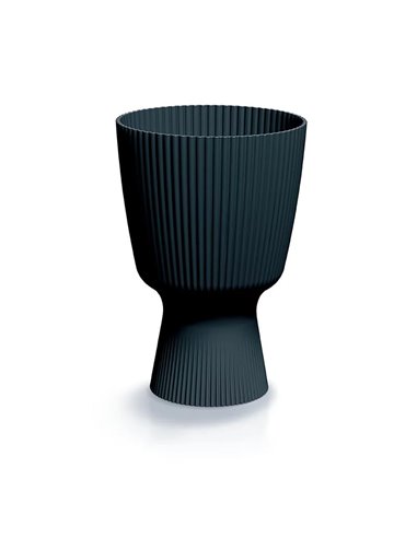 Γλάστρα - κασπώ Milly Round ανθρακί Y27,7 x Φ18,8εκ.