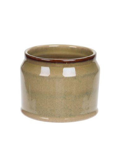 Κασπώ από πορσελάνη σε μπεζ χρώμα Ø11,6xΥ9εκ.