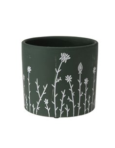 Κασπώ-γλάστρα, κεραμική "Botanical ΙI" Ø13,8xΥ12,5εκ.