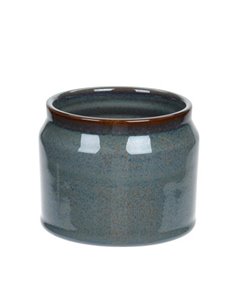 Κασπώ από πορσελάνη σε μπλε  χρώμα Ø11,6xΥ9εκ.