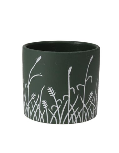 Κασπώ-γλάστρα, κεραμική "Botanical IΙΙ" Ø13,8xΥ12,5εκ.