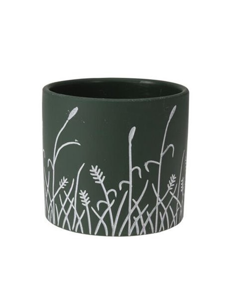 Κασπώ-γλάστρα, κεραμική "Botanical IΙΙ" Ø13,8xΥ12,5εκ.