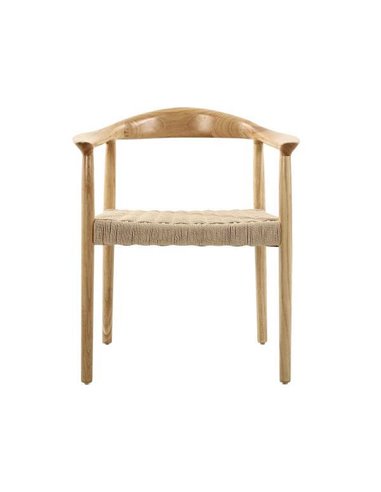 Ξύλινη καρέκλα 'Bisotto' από ξύλο οξιάς. Έδρα natural, 54x57xΥ75εκ