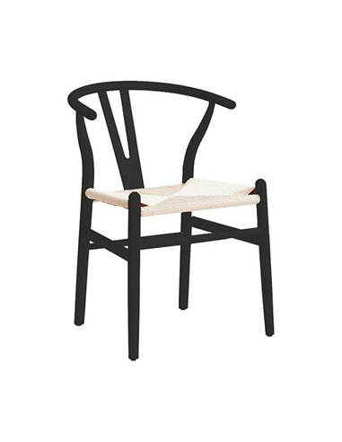 Ξύλινη καρέκλα 'Υ' από ξύλο οξιάς, καφέ, 53.3x57xΥ76εκ.