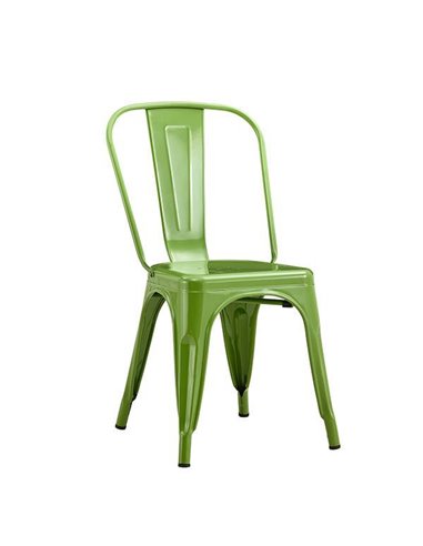 Μεταλλική καρέκλα Loft στοιβαζόμενη, olive green, 45x48xΥ85εκ