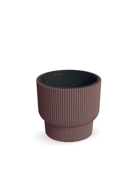 Γλάστρα - κασπώ Milly Round καφέ Y27 x Φ29,7εκ.