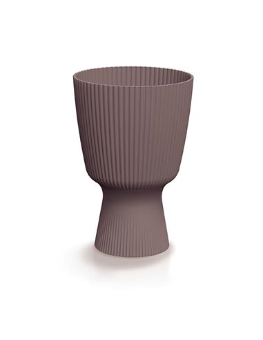 Γλάστρα - κασπώ Milly Round καφέ Y27,7 x Φ18,8εκ.