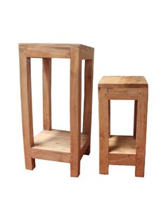 Ζαρτινιέρες Nextdeco Tribeca ανακυκλωμένο ξύλο teak Υ60x27x27εκ. - Υ50x19,5x19,5εκ.