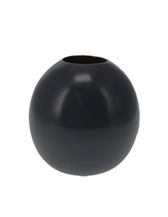 Βάζο από πορσελάνη με σκούρο γκρι ματ φινίρισμα Ø12xΥ12εκ.