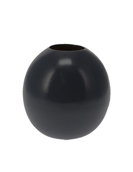 Βάζο από πορσελάνη με σκούρο γκρι ματ φινίρισμα Ø12xΥ12εκ.