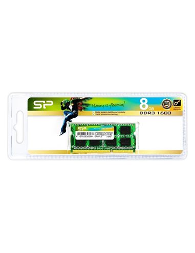 SILICON POWER Μνήμη RAM DDR3 SODimm, 8GB, 1600MHz, CL11