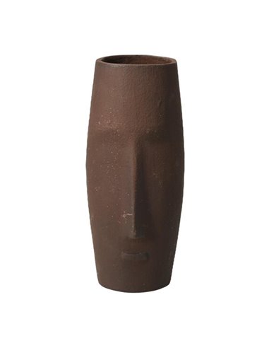 Βάζο αλουμινίου Nextdeco σκούρο καφέ Υ20χØ9εκ.