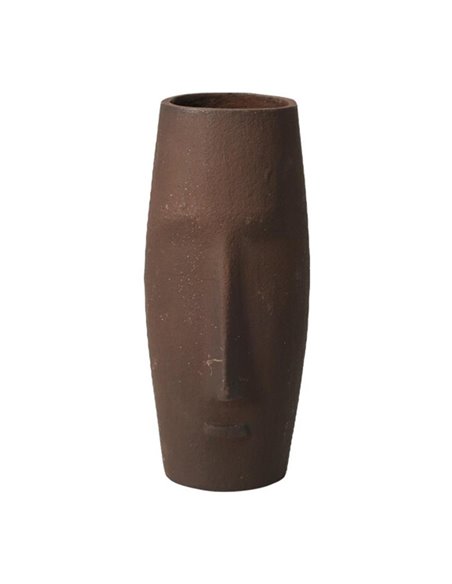 Βάζο αλουμινίου Nextdeco σκούρο καφέ Υ20χØ9εκ.